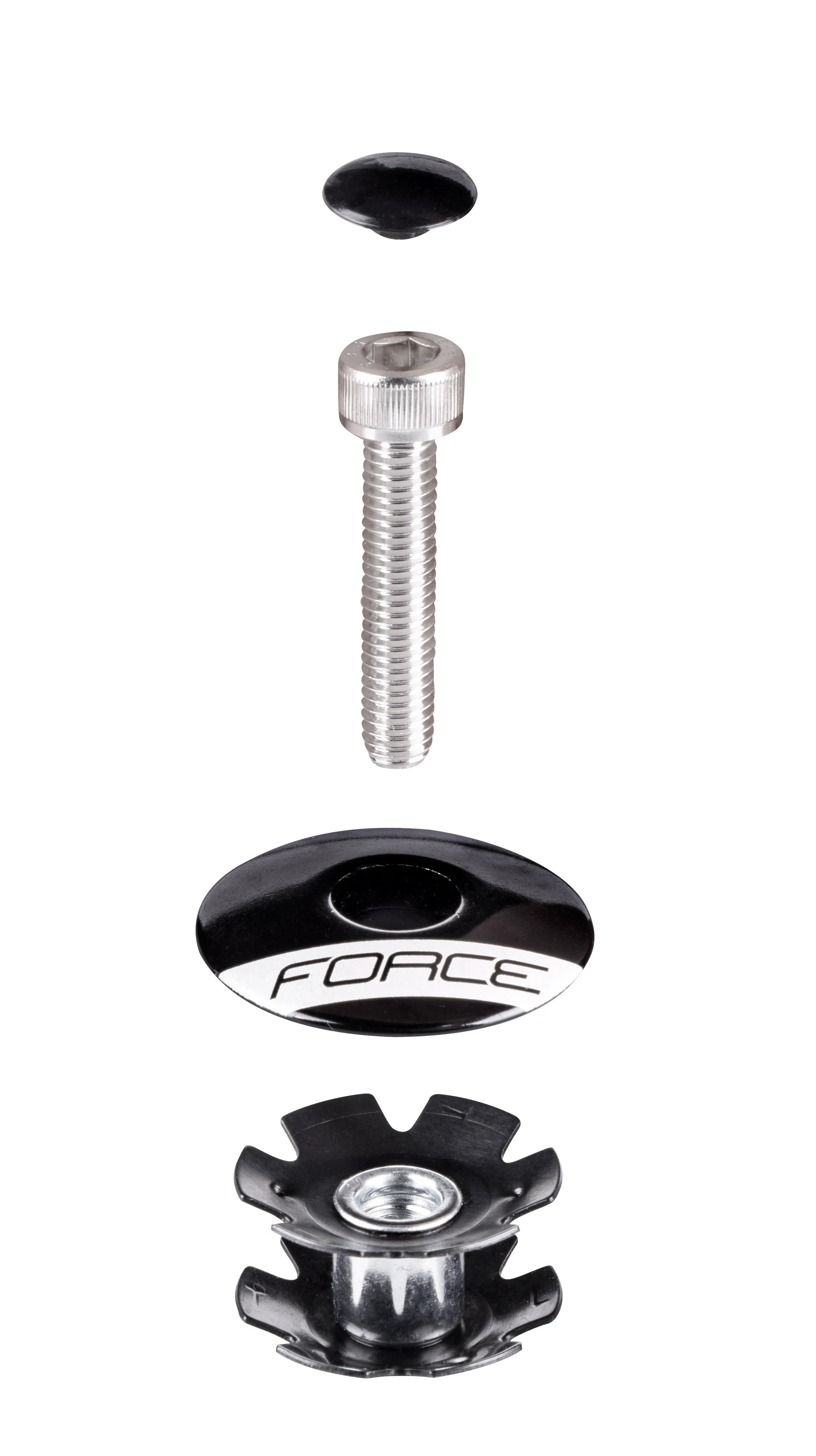 1. Capac cu floare Force 1 1 8 pe negru Negru