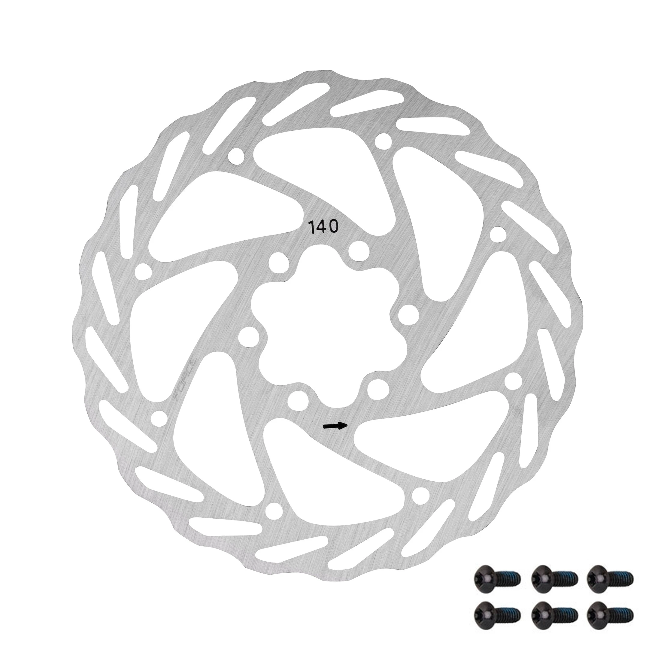 1. Disc Frana Force-4 140mm 6 gauri argintiu 140mm