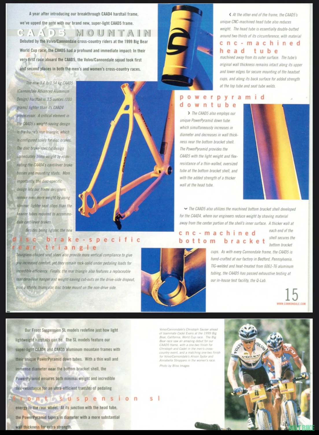 4. Cadru Cannondale CAAD5 F900sl, furcă, cuvete, pipă
