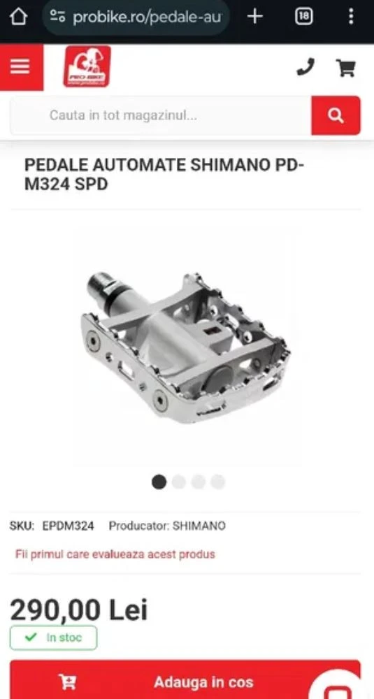 4. Pedale dual spd-platforma Shimano M324 foarte rezistente