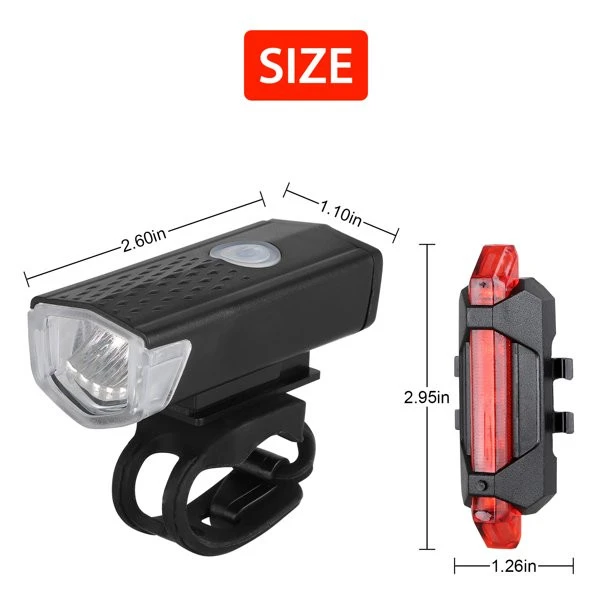 3. Set complet (far & stop) lumini bicicleta incarcare USB