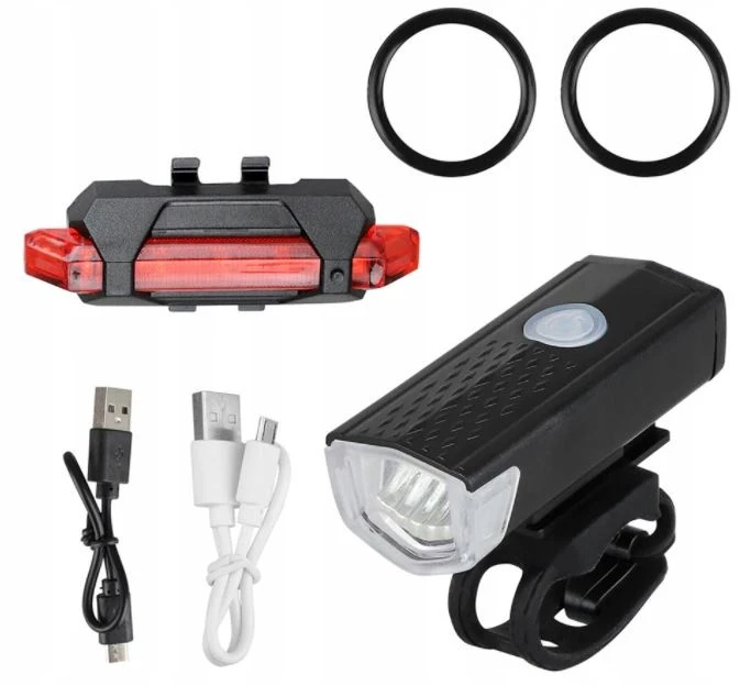 2. Set complet (far & stop) lumini bicicleta incarcare USB
