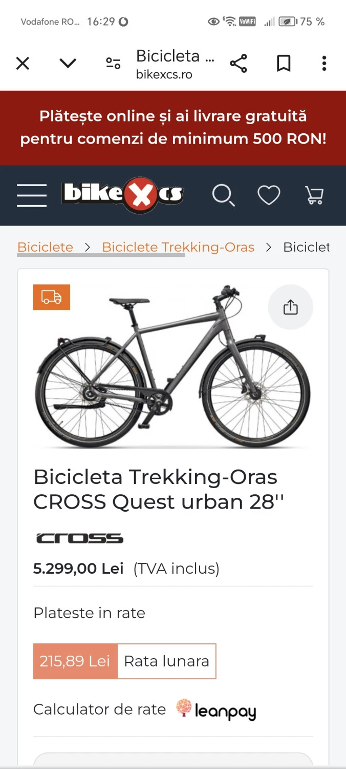 1. Bicicleta cu transmisie pe curea