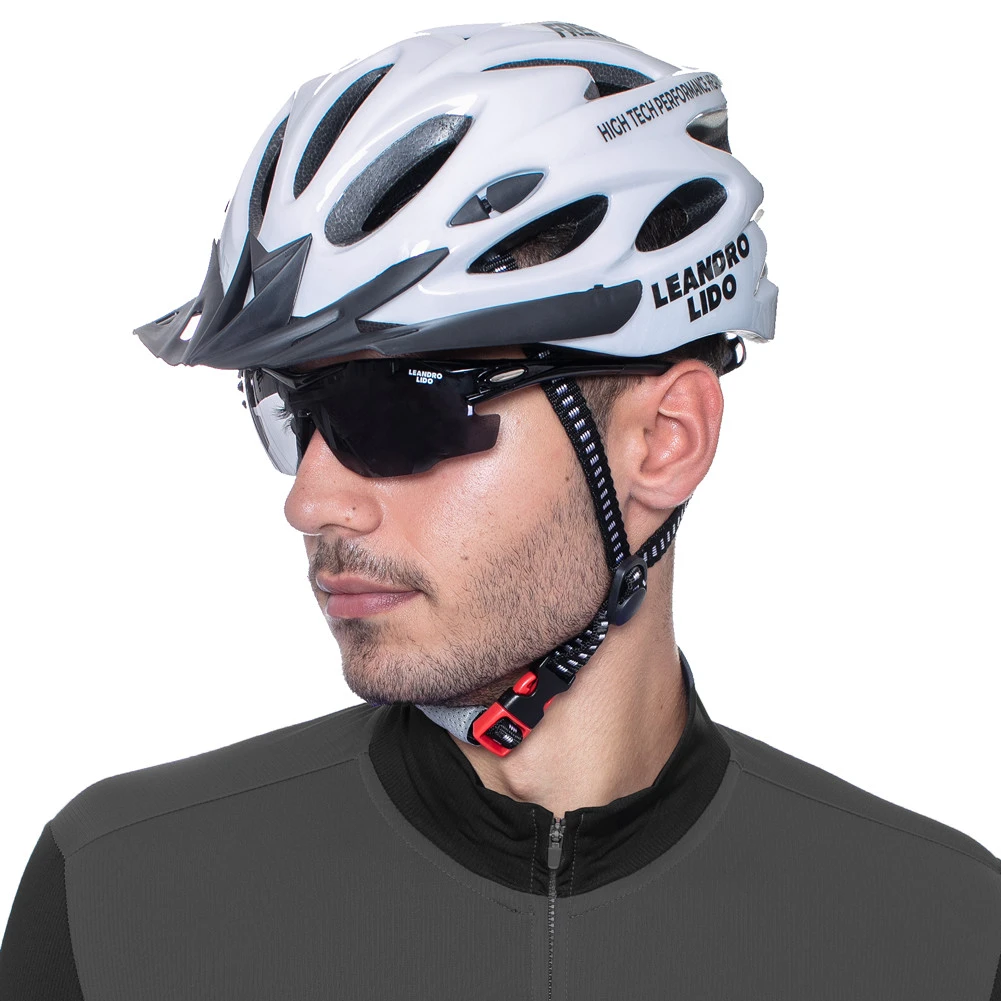 6. Casca ciclism / moutain bike Leandro Lido alba size L (57-62 cm) noua