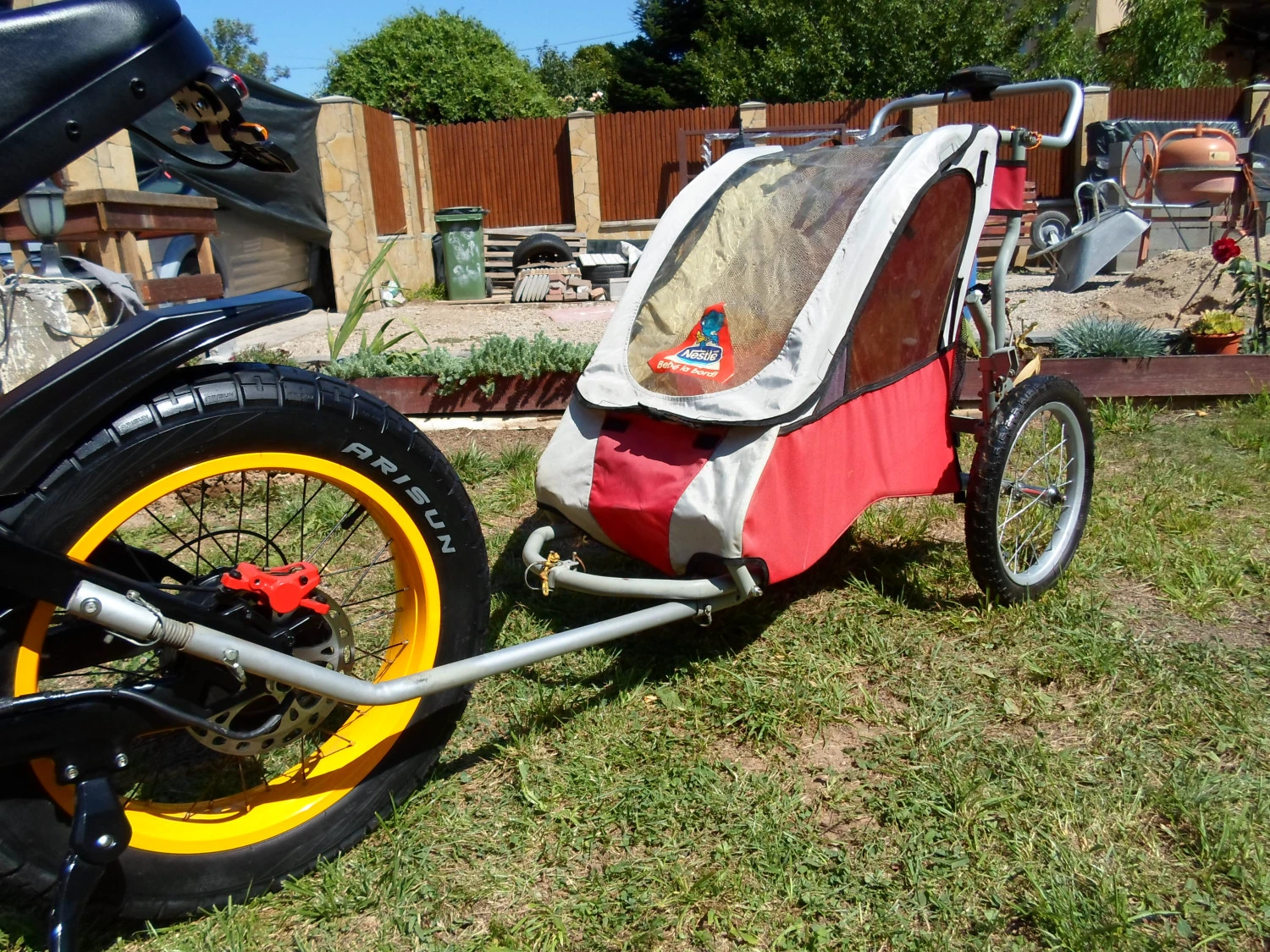 4. Bicicletă electrică Fat Bike trekking full suspension 55-60 km/h + remorcă