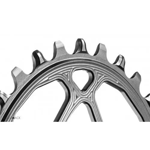 1. Foaie Absolute Black OVAL SHIMANO Direct Mount 1X Chainring - 28T