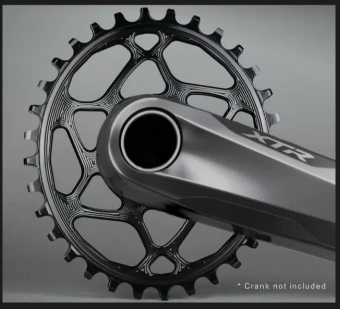 3. Foaie Absolute Black OVAL SHIMANO Direct Mount 1X Chainring - 28T