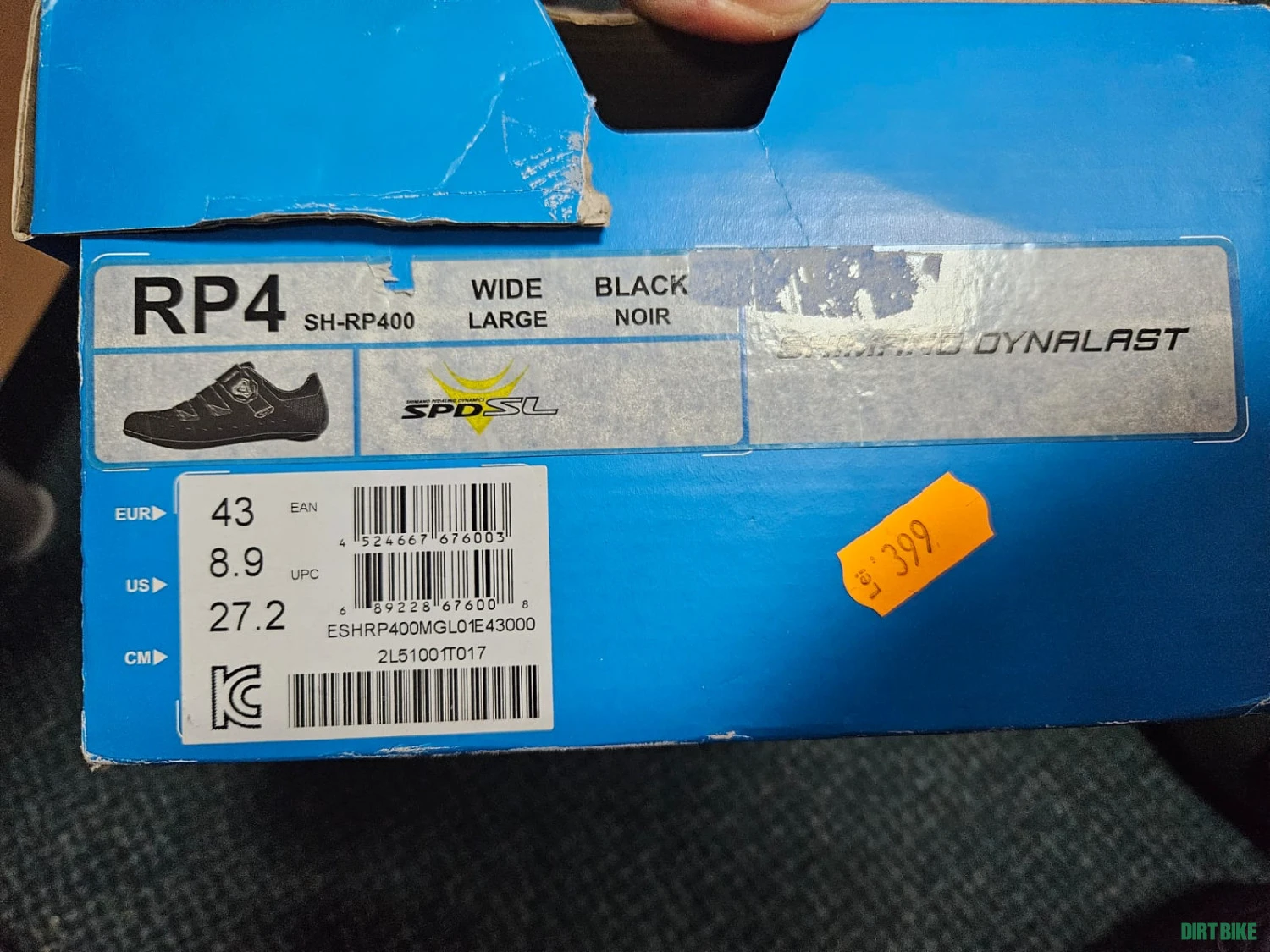 3. SHIMANO ON-ROAD/ROAD PERFORMANCE SH-RP400 BLACK WIDE 43