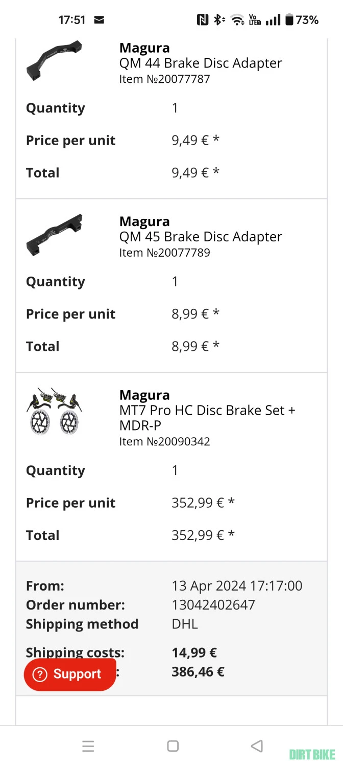 1. Set complet de frâne magura mt7