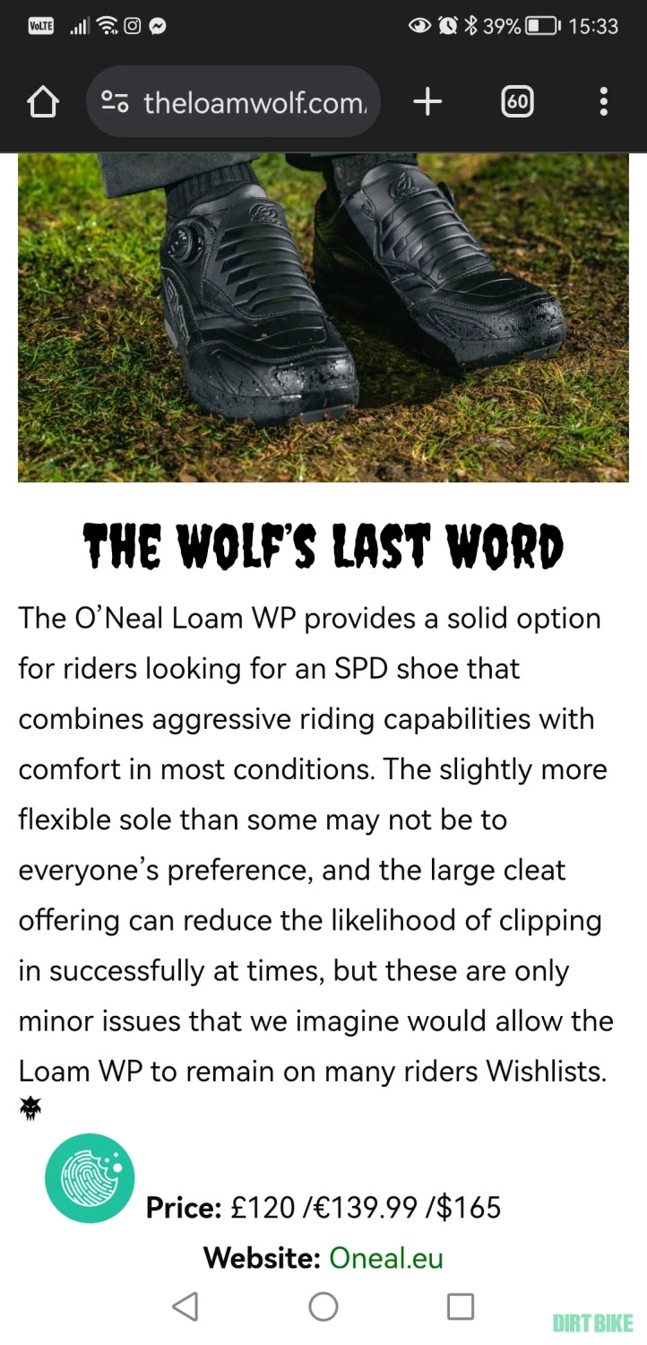 9. O'neal loam wp spd mtb