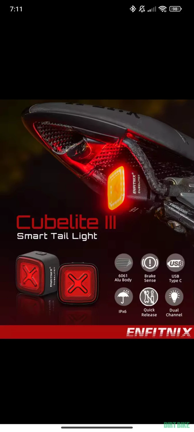 2. Stop frana Enfitnix Cubelite 3 III aluminiu auto detectare mișcare si auto frana