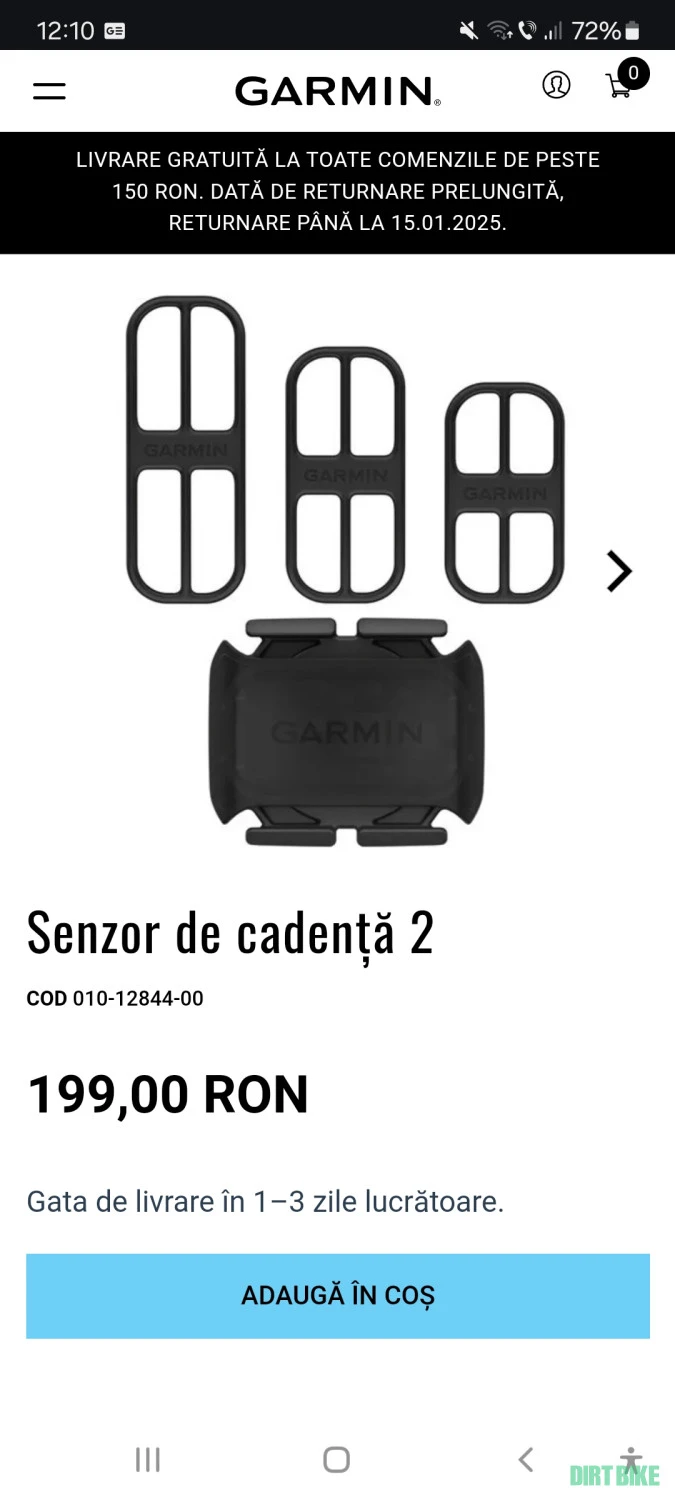 1. Garmin - senzor cadenta 2