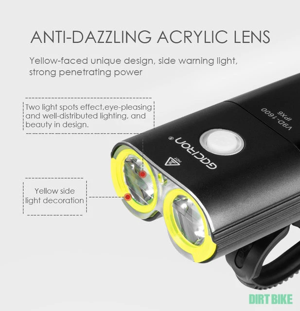 1. Far bicicletă LED Gaciron V9DP-1600