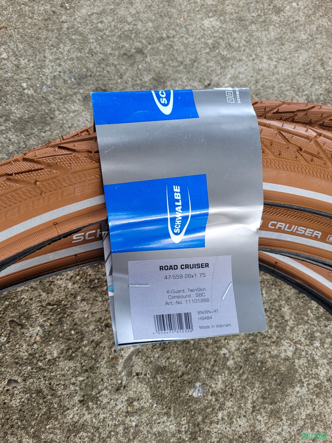 3. Schwalbe Road Cruiser Active - 26x1.75 - Brown-Reflex sarma