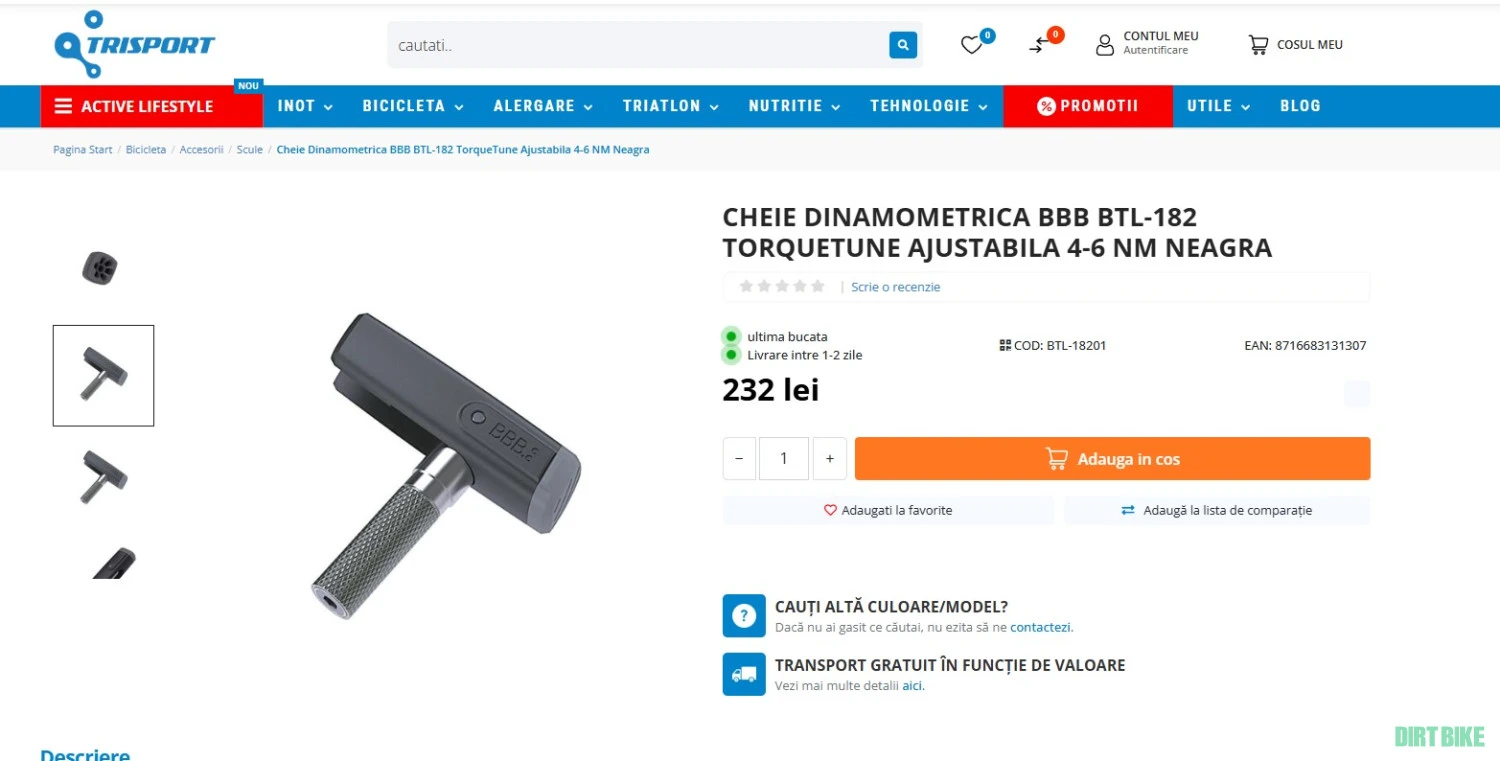 2. Cheie dinamometrica BBB BTL-182 ajustabila 4-6 NM Neagra