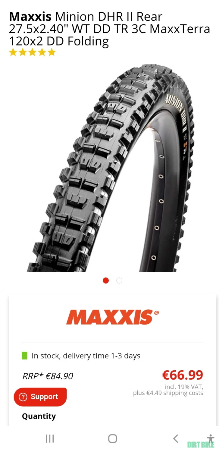 1. Maxxis DHR II - NOU