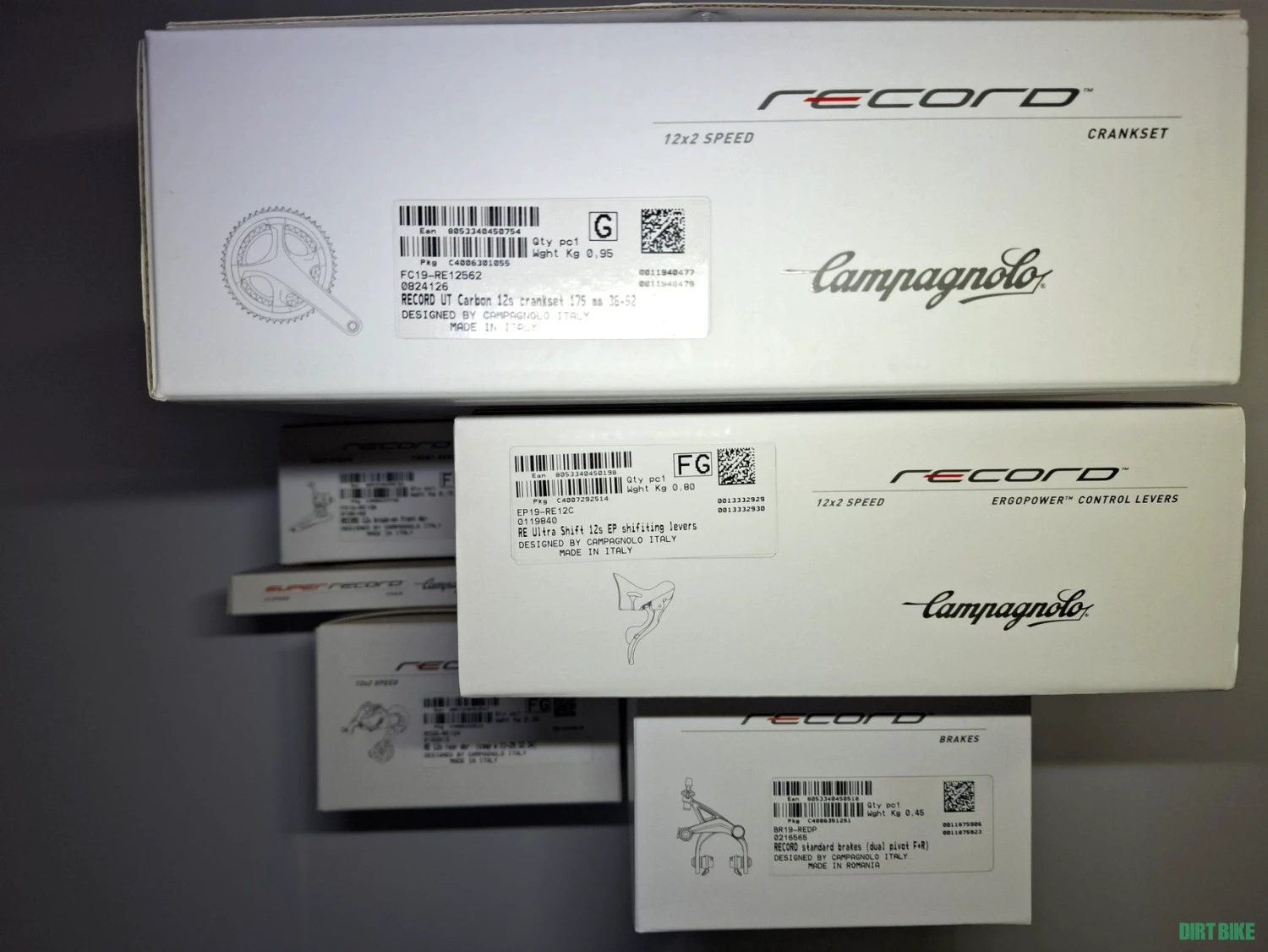 1. Campagnolo Record Mechanical Groupset for Rimbrakes 12S