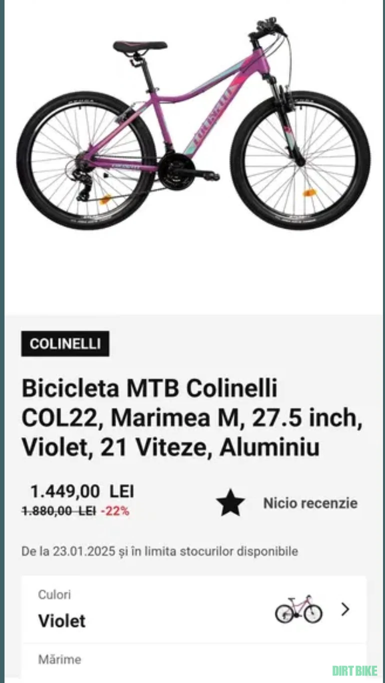 1. MTB Colineli 21 viteze sigilata