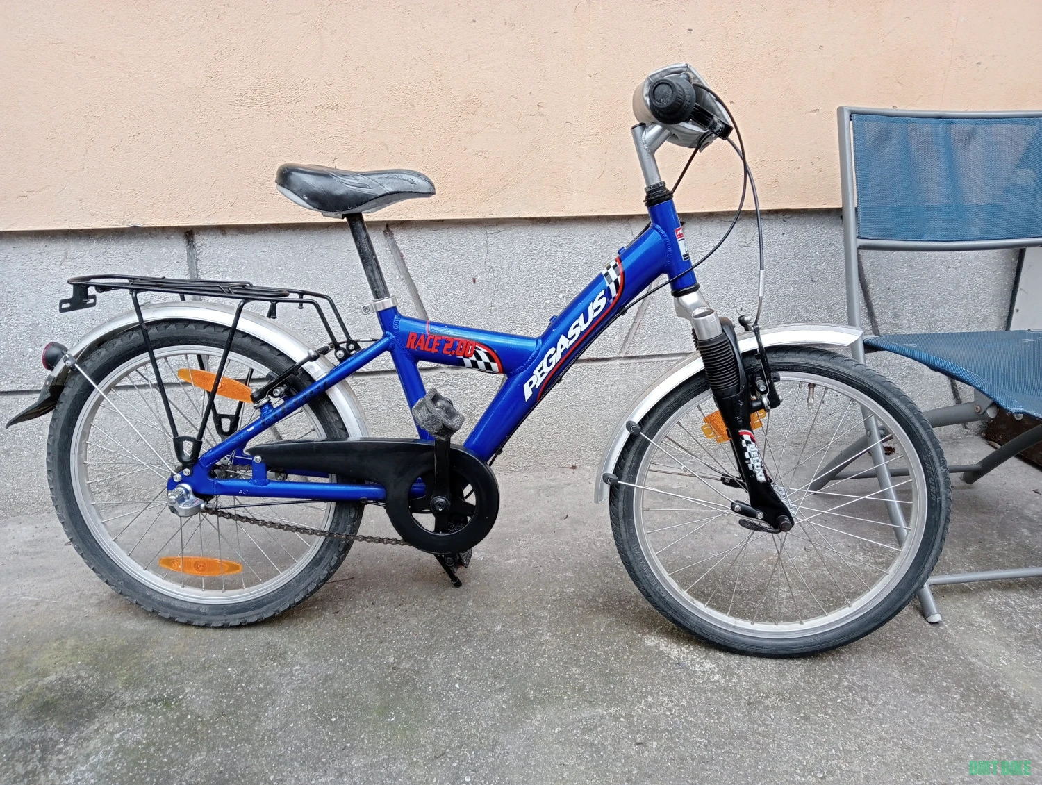 1. Bicicleta copii Pegasus Germania 3 viteze in butuc+ torpedou suspensie