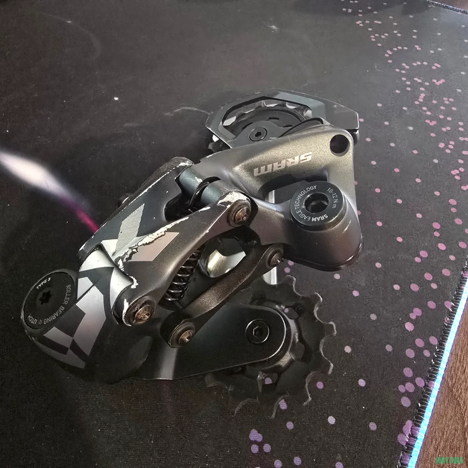1. Schimbător spate SRAM X01 Eagle 12v + manetă SRAM GX Eagle 12v Single Click (e-MTB)