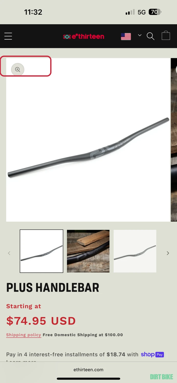 3. Ghidon e*thirteen Plus Handlebar folosit cu urme normale de uzura.
