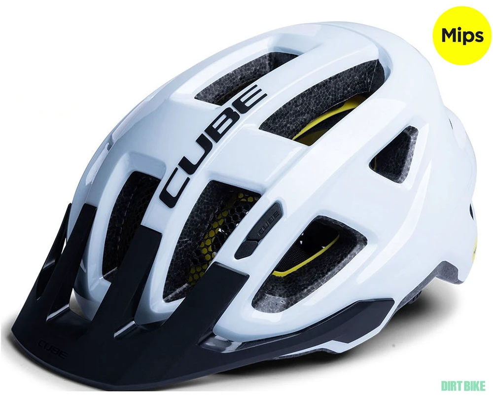 1. Cube Fleet MIPS - MTB marime S (49-55 cm) alb