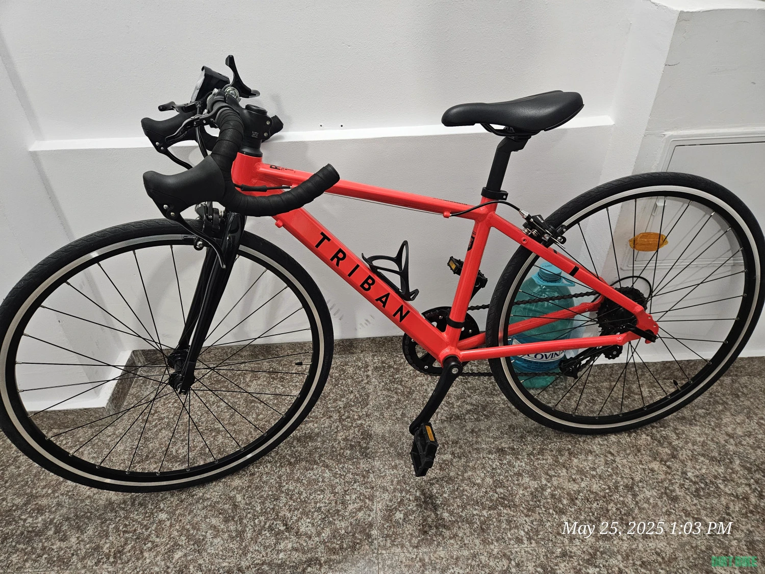 1. Bicicleta copii sosea Triban RC 100 Rosu