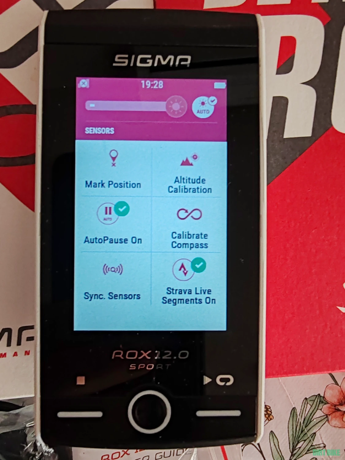 1. Vand ciclocomputer GPS, Sigma Rox 12.0