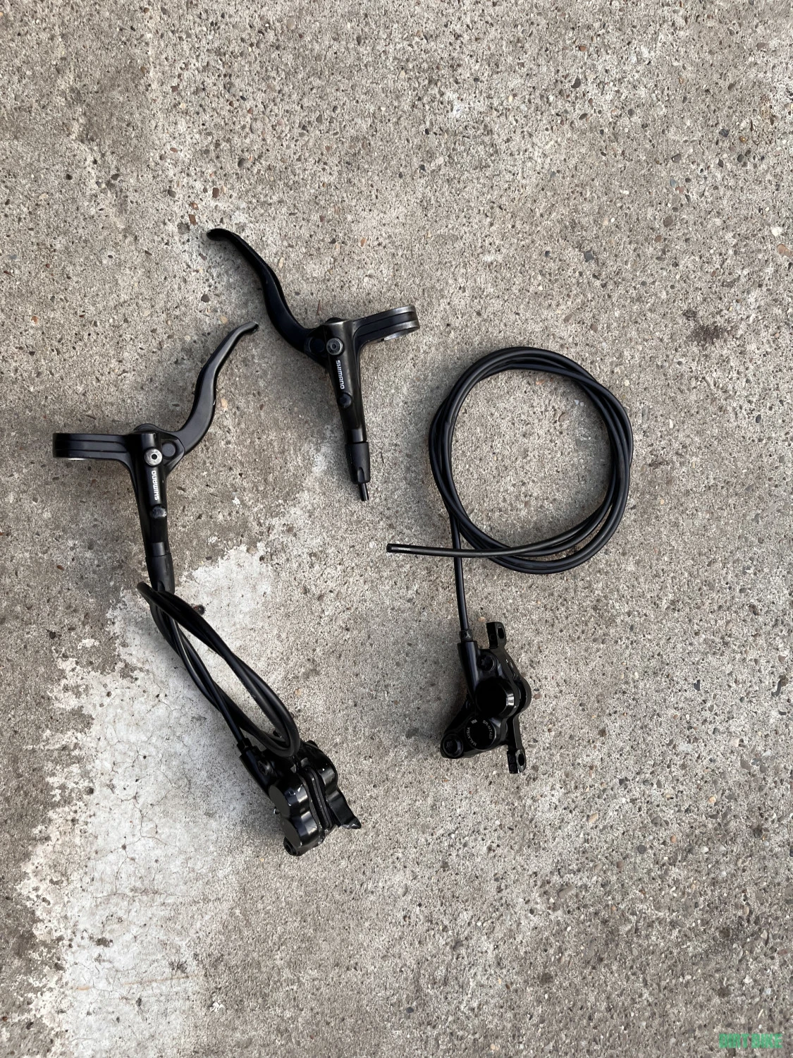 1. Set frâne Shimano MT200 + etrieri MT420 (4 pistoane)