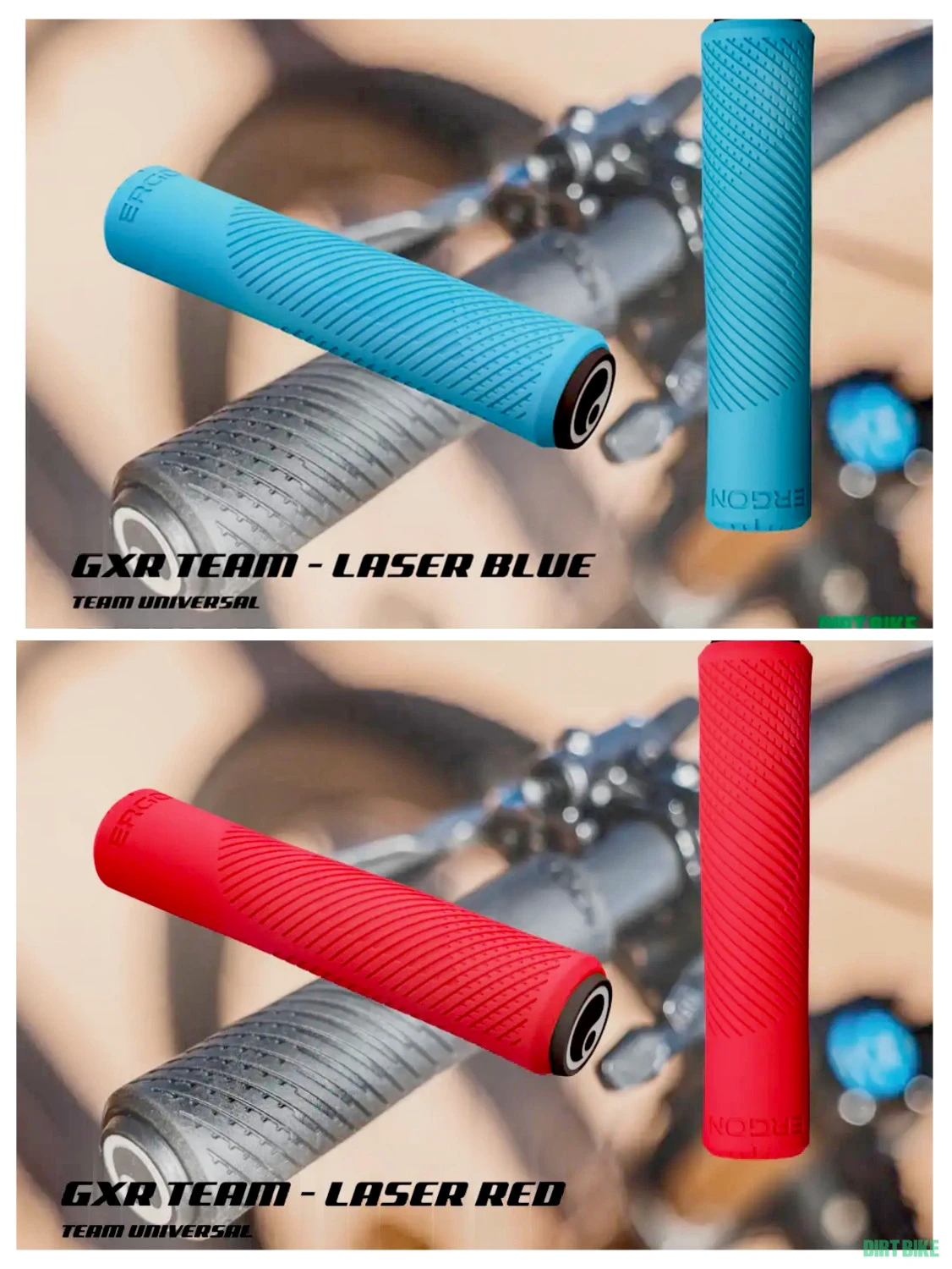 1. Mansoane MTB - Ergon GXR Team Laser Blue + Laser Red - diametru 30mm - NOI !!