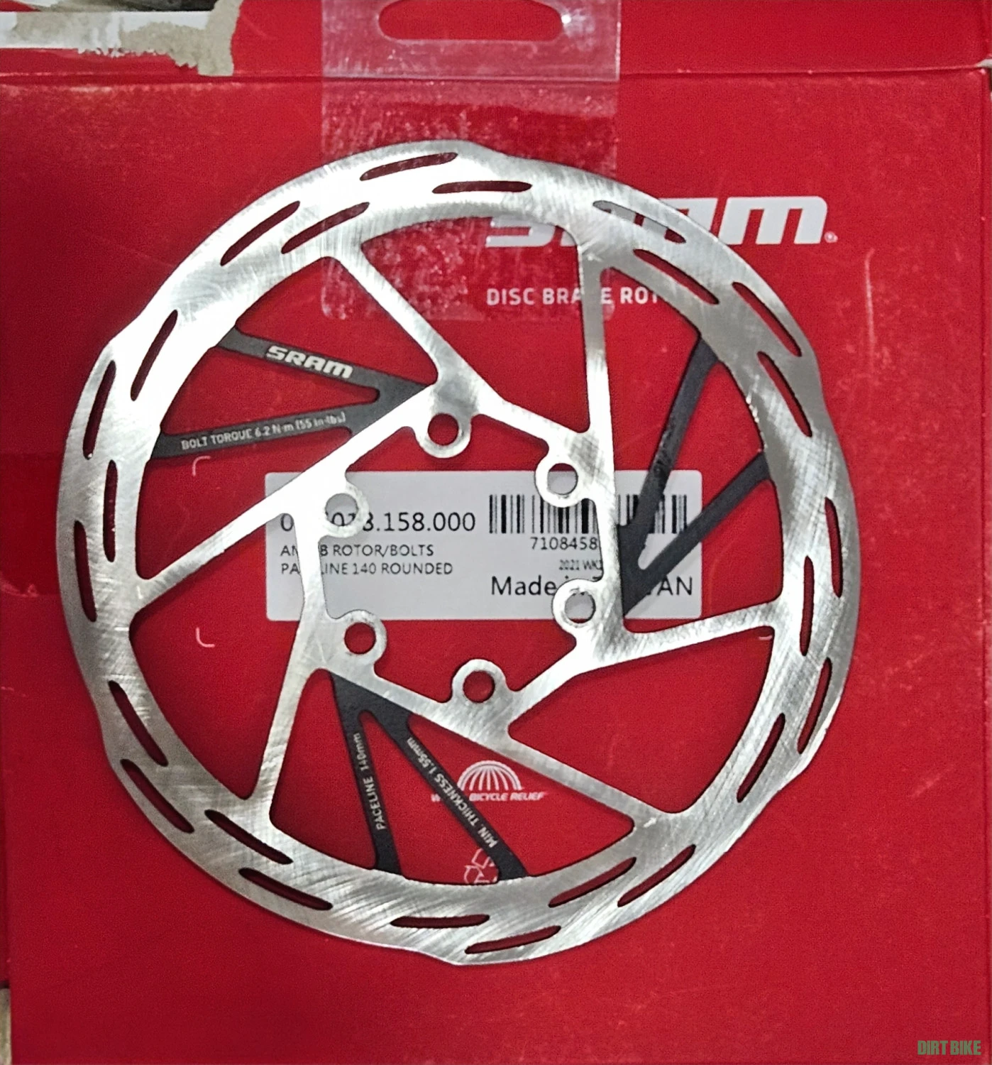 1. Disc SRAM Paceline 140mm 6 bolt