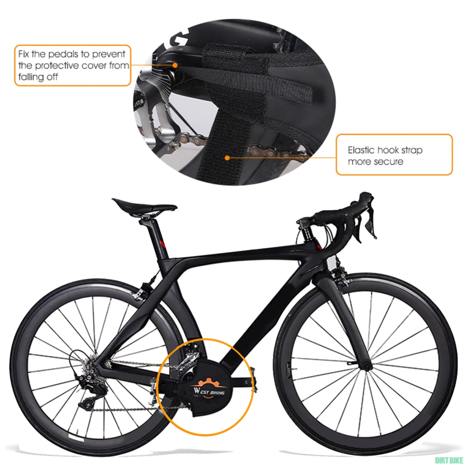 2. Husa de protectie pentru lant bicicleta pinioane aparatoare angrenaj