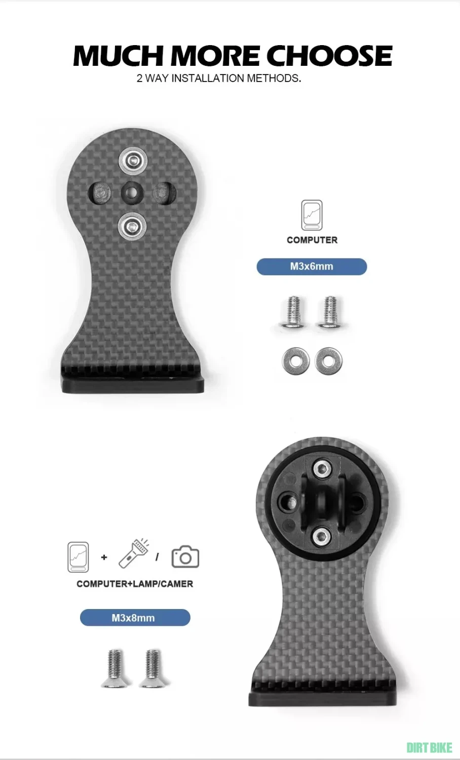 4. OGEVKIN suport pipa ghidon bicicleta computer Garmin Bryton carbon