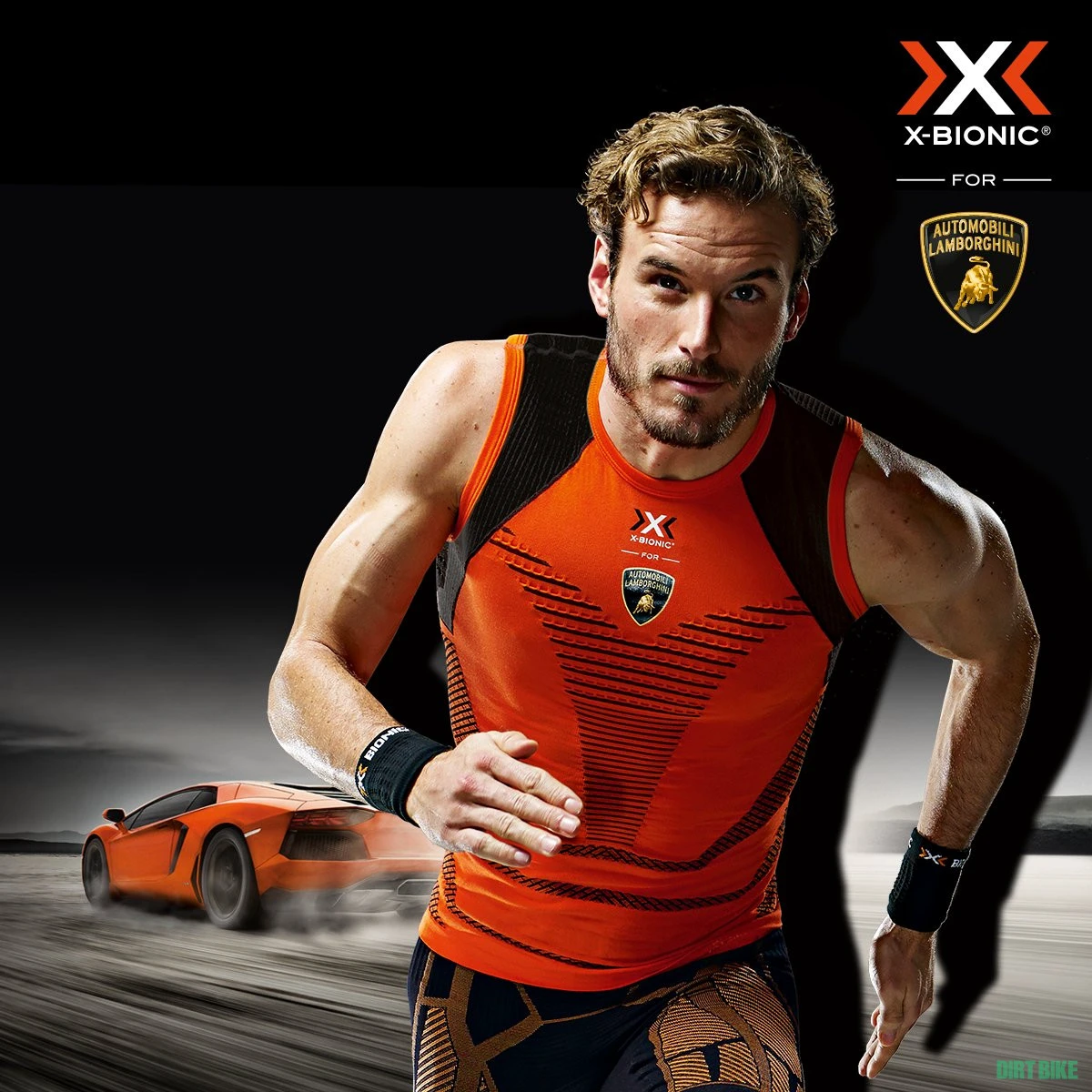 1. X-Bionic for Automobili Lamborghini tricou fara maneci -marimea L