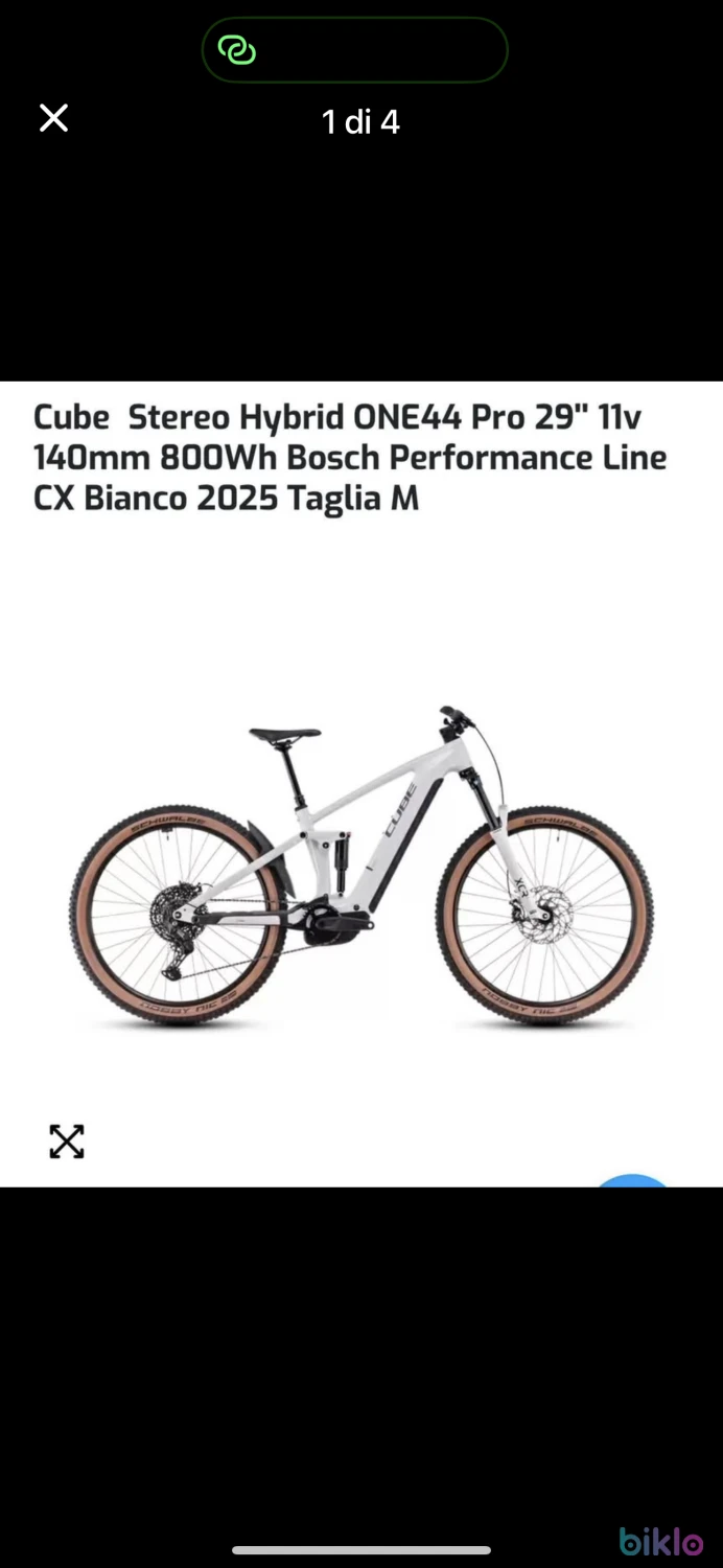 1. E-bike e-MTB PARI AL NUOVO Stereo Hybrid ONE44 Pro 29'' 11v 140mm 800Wh Bosch Performance Line CX Bianco 2025 Taglia M