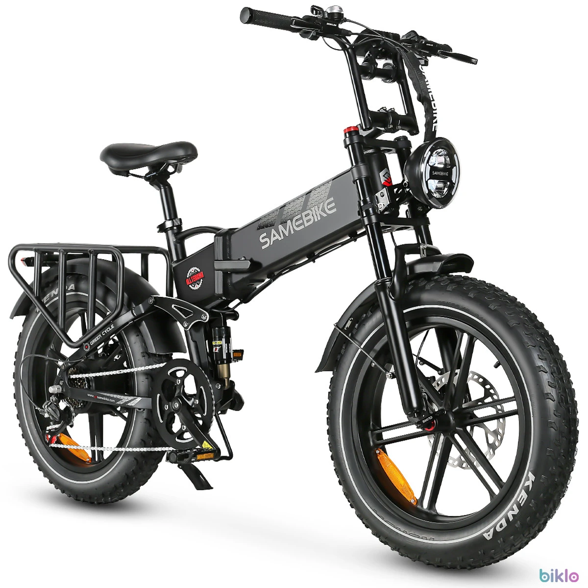 1. SAMEBIKE RS-A02 Fat Tire Electric Mountain Bicycle for Adults 20"×4.0", 1200W 48V17AH Battery