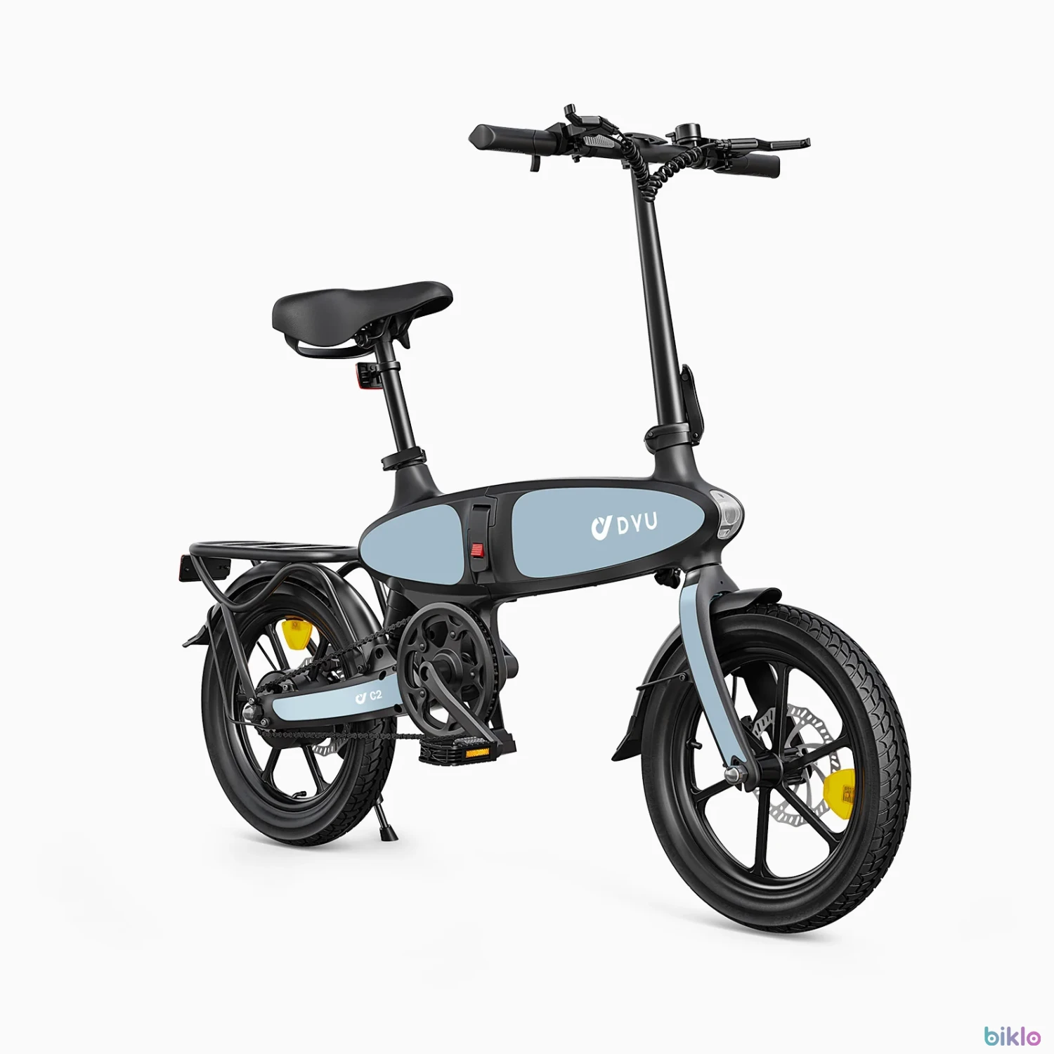 1. DYU C2 Folding Electric Bike, 16 Inch 250W Motor, 48V 7.5Ah Battery