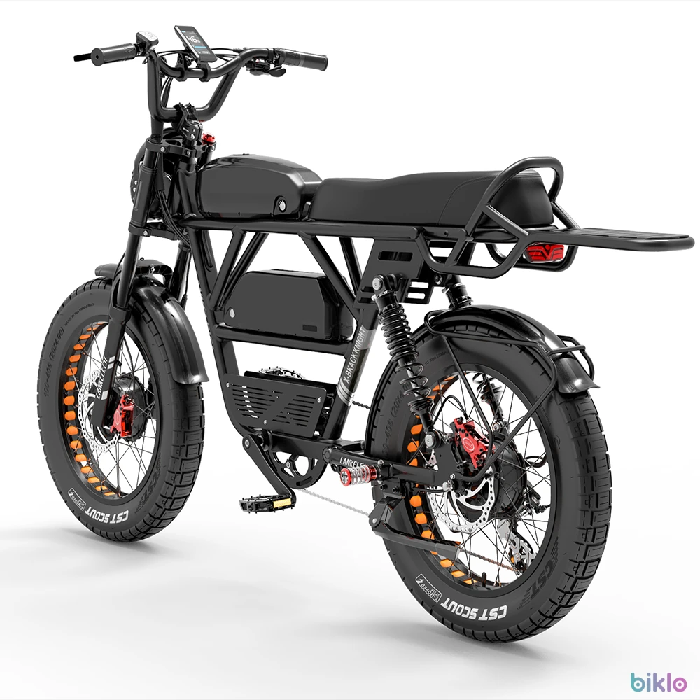 3. LANKELEISI X-Black Knight 20" Fat Tire All-Terrain Electric Bike 2000W Dual Motor 48V 45Ah Battery