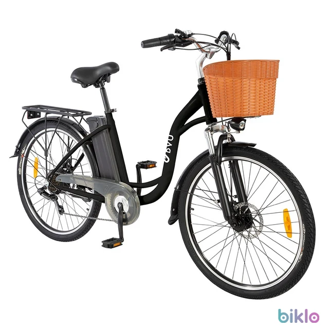 1. DYU C6 City Electric Bike with Basket 26inch 350W Motor 36V 12.5Ah Battery