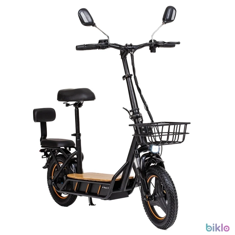1. KuKirin C1 Pro Electric Scooter 500W 48V 26Ah Battery, 14-inch Escooter with Rear Seat & Front Storage Basket