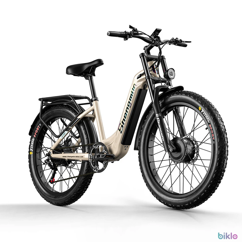 1. Shengmilo S700 26" Step-Thru Fat Tire Electric City Bike 1000W*2 Dual Motor 48V 17.5Ah Battery