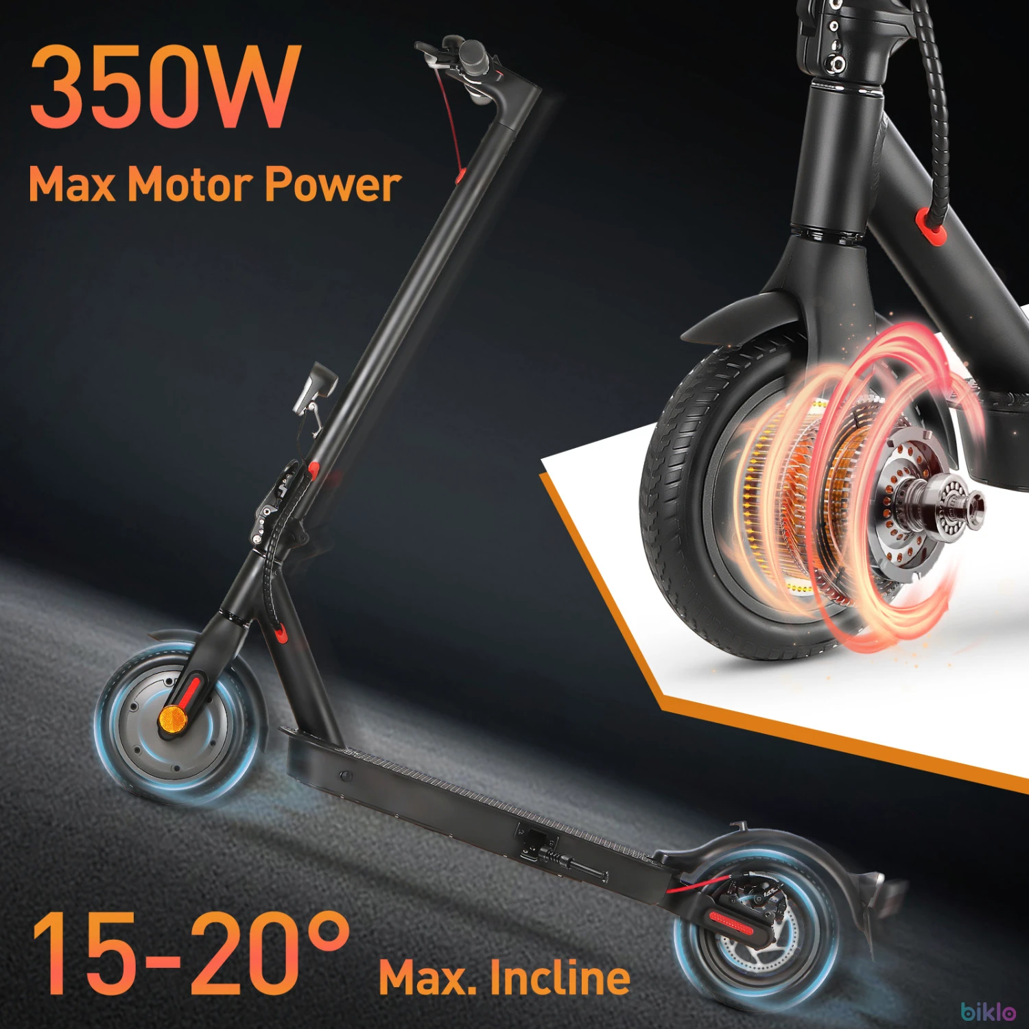 6. Isinwheel E9 Pro Electric Scooter with ABE Certification, 350W 36V 7.5Ah Battery, 8.5-inch