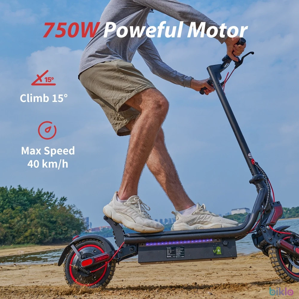 5. IScooter W8 Electric Scooter 9.5'' Folding commuter scooter 500W 48V14Ah Battery, App Control