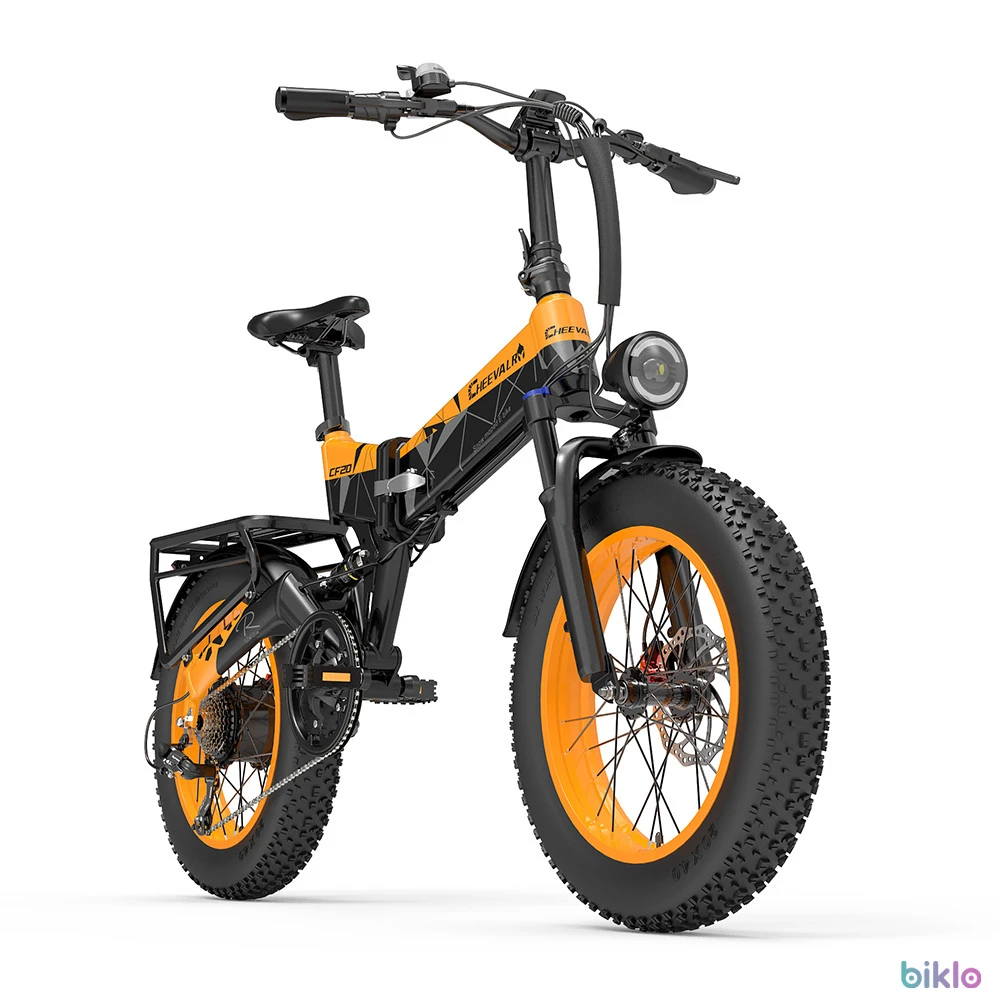 1. Cheevalry CF20 1000W Electric Bicycle 20" Fat Tire Off-road Mountain Bike Full Suspension Ebike with 48V20AH Battery