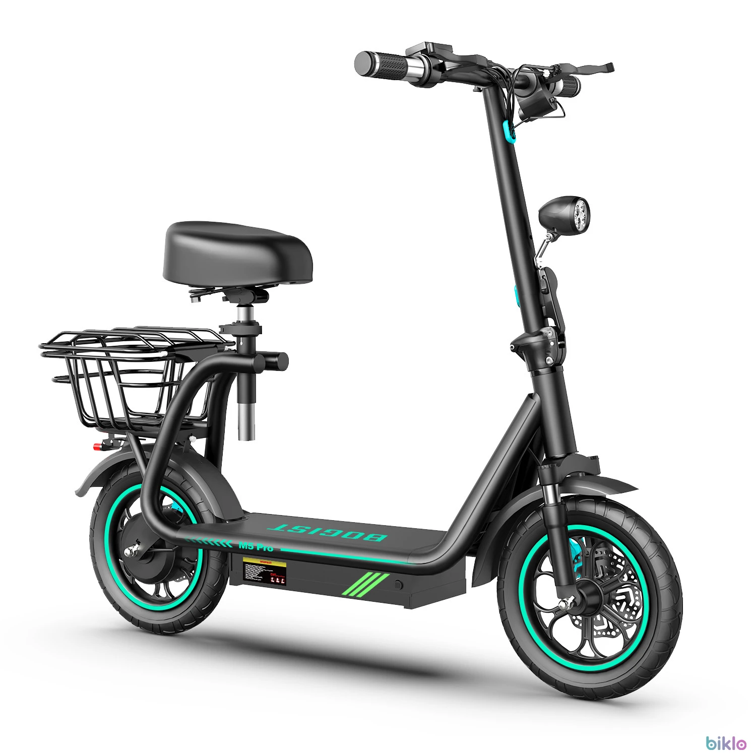 1. BOGIST M5 Pro 12 Inch Electric Scooter with Seat and Cargo Carrier - 500W Motor 13Ah 48V Battery