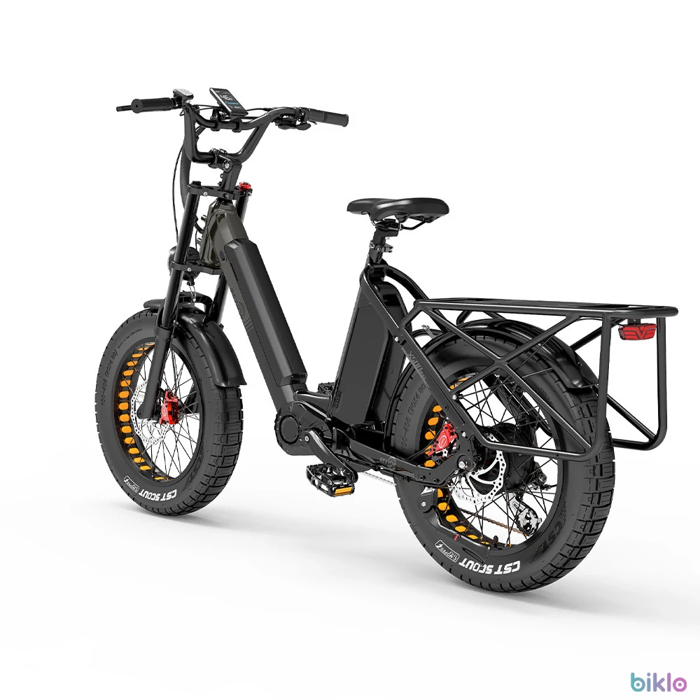2. BEZIOR X500MAX 20" Fat Tire Electric Mountain Bike 750W Motor 48V 37.5Ah Battery