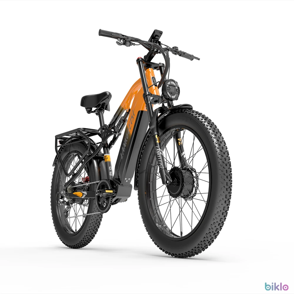 1. LANKELEISI MG800MAX 26″ Fat Tires All Terrain Electric Bike 2*1000W Dual Motor 48V 20Ah Battery