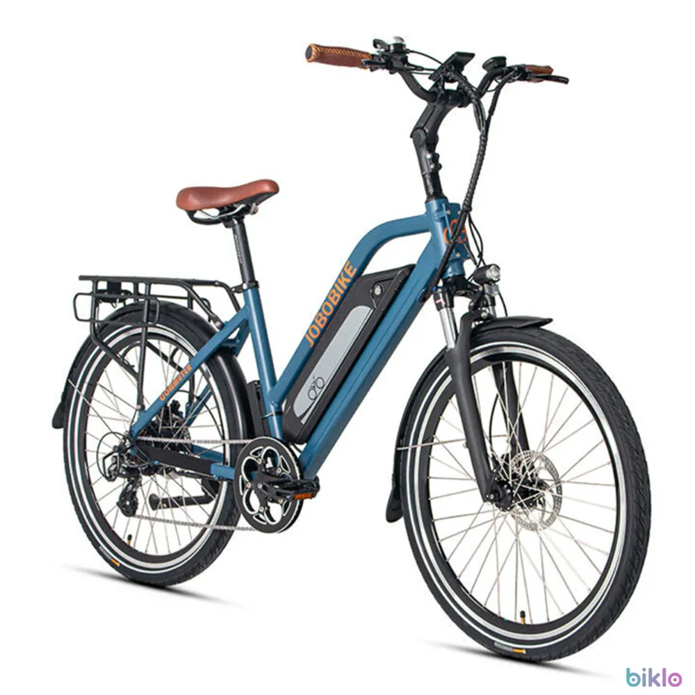 1. JOBOBIKE COMMUTER Step-thru City Electric Bicycle 26’’ 250W 36V 18.2Ah Battery