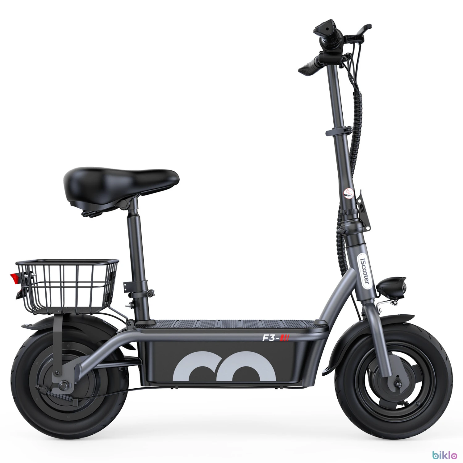 2. IScooter F3 Electric Scooter with Seat and Basket,1000W 48V 13Ah 10 inch