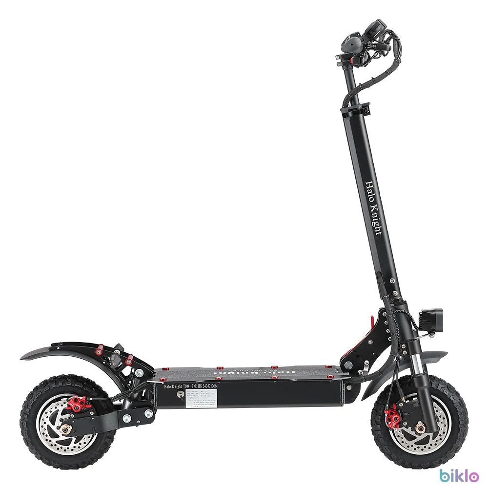 3. Halo Knight T104 Electric Scooter 10 inch Off-road Tires 1000W*2 Motor 52V 21Ah Battery